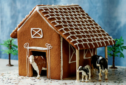 Rustic Gingerbread Barn Template and Recipe Image